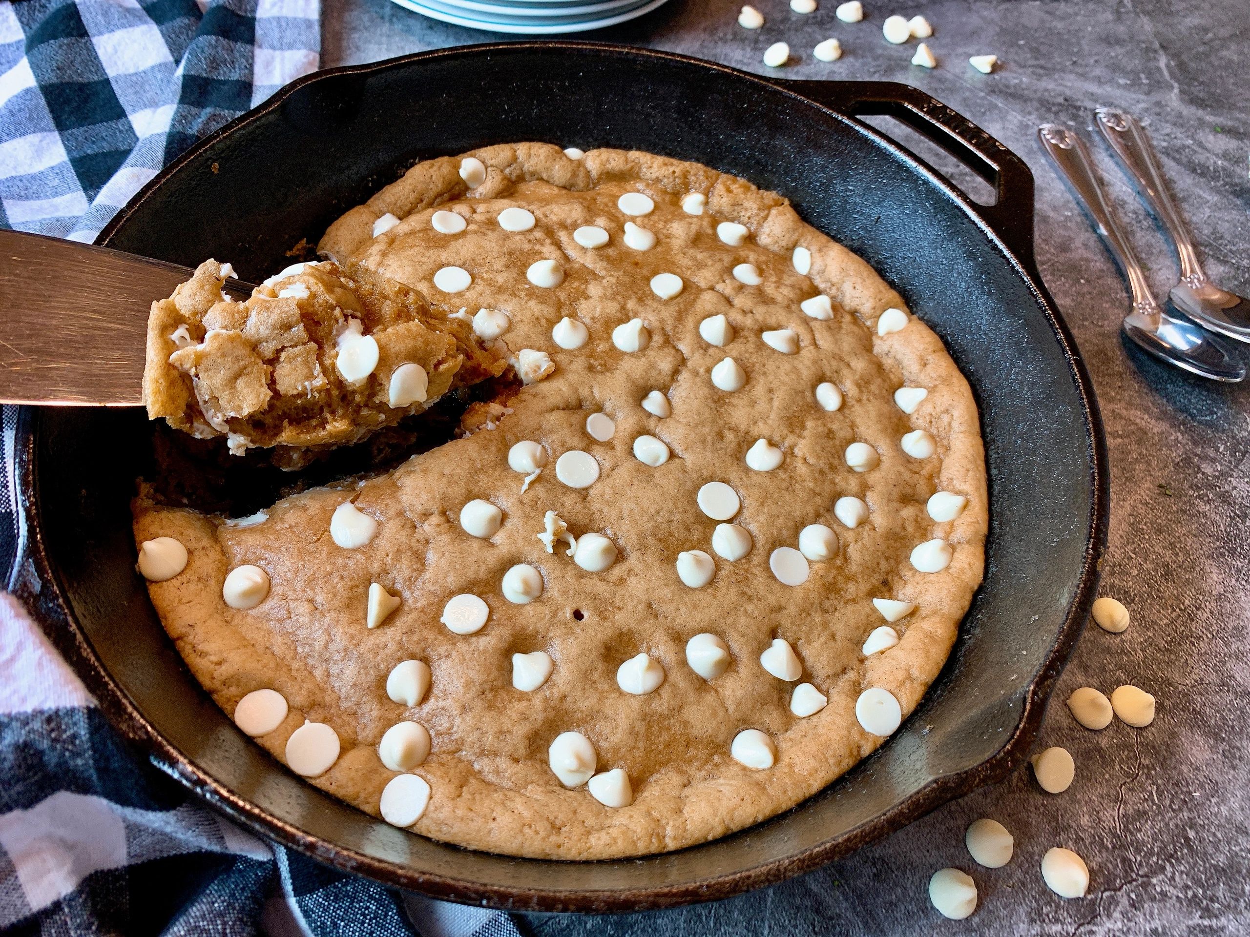 Cast Iron Skillet Gingerbread Cookie for Two - Dessert for Two