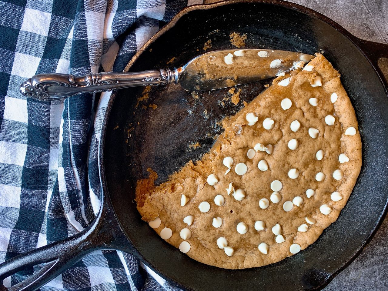 Cast Iron Skillet Gingerbread Cookie for Two - Dessert for Two