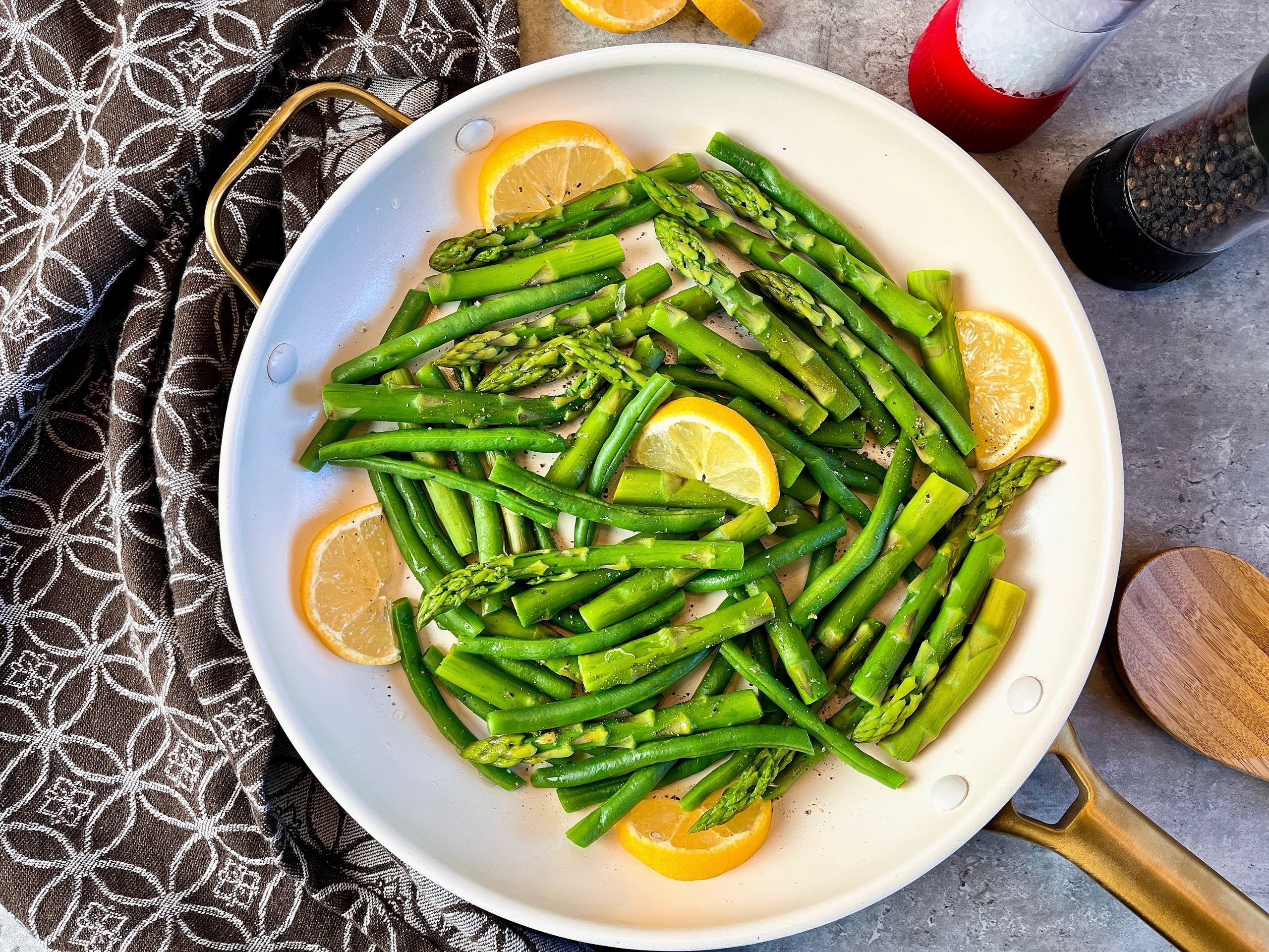 Lemon Butter Asparagus and Green Beans