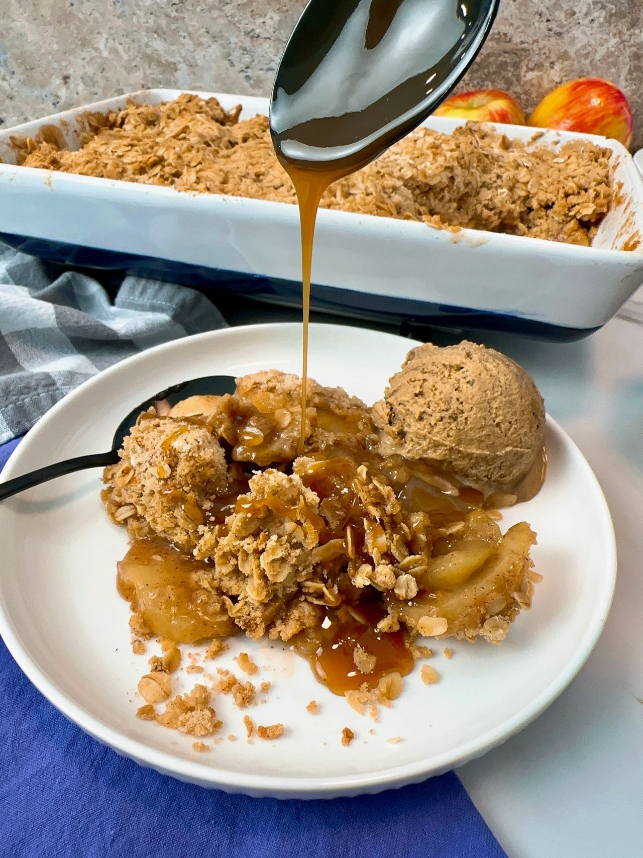 Irresistible Caramel Apple Crisp