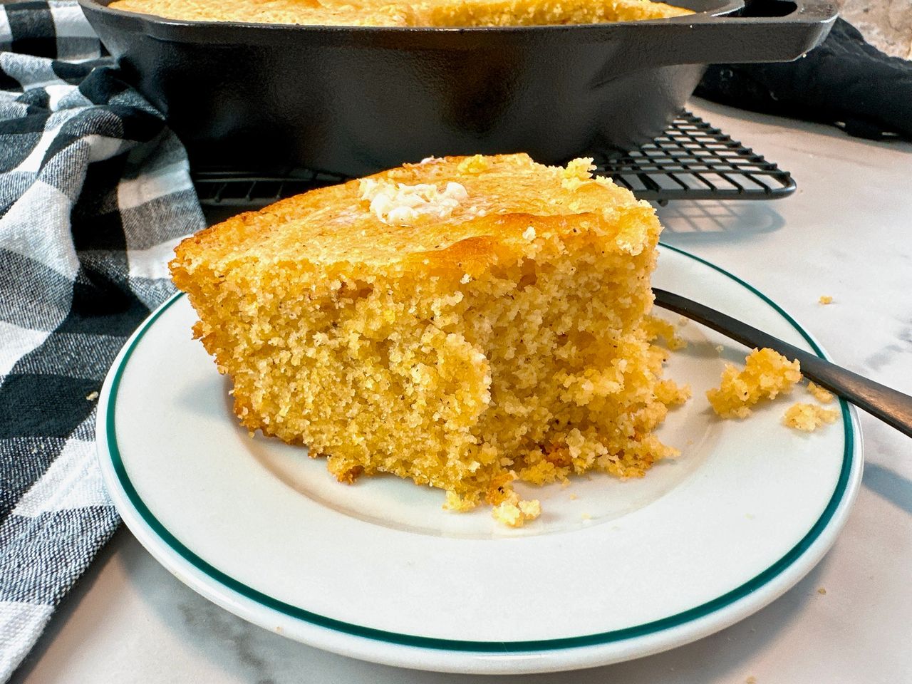 Cast Iron Skillet Cornbread - The Toasty Kitchen