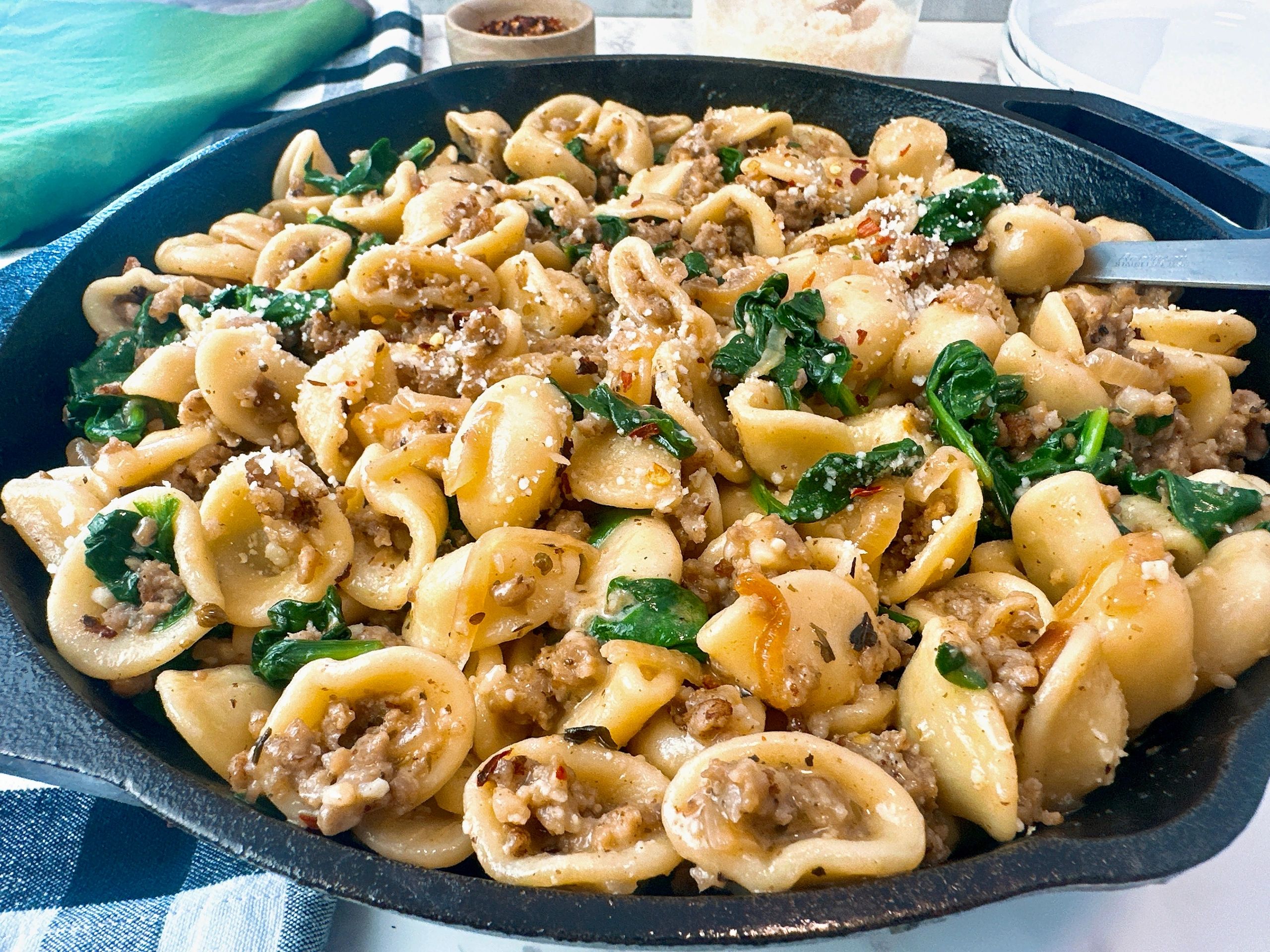 Italian Turkey Sausage, Onion & Broccoli Rabe Pasta Recipe