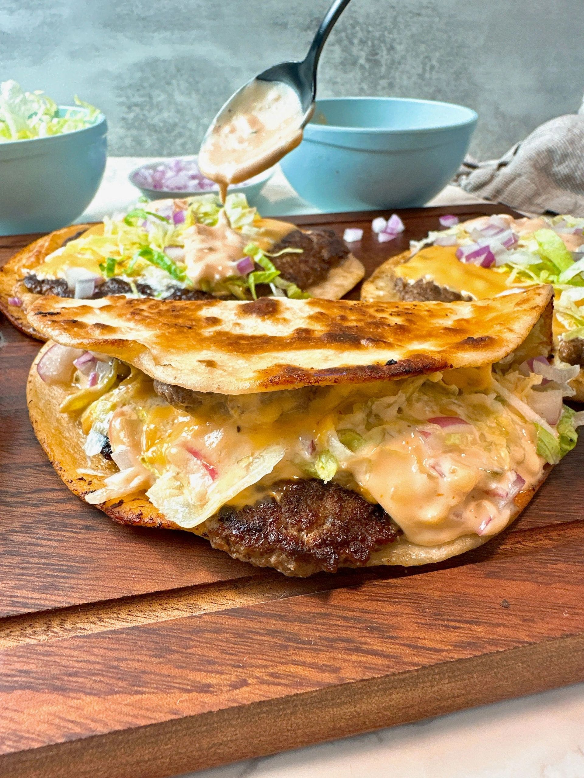 Smash Burger Tacos