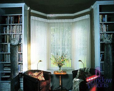 White translucent window draperies