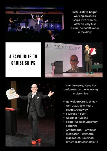 Steve Price has been regularly performing on cruise ships since 2014