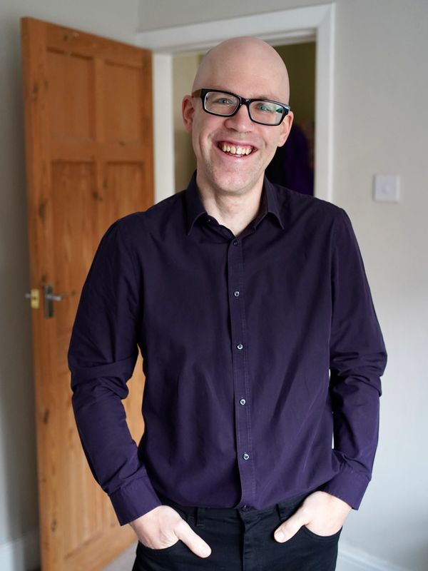 A photo of Steve Price relaxing at home