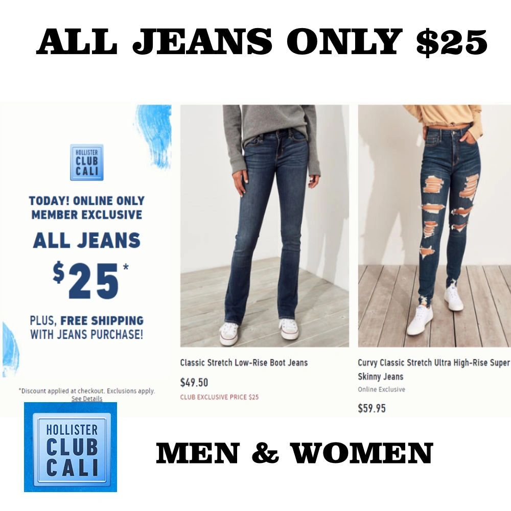 hollister jeans $25 sale