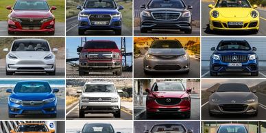 Various types of autos and cars
