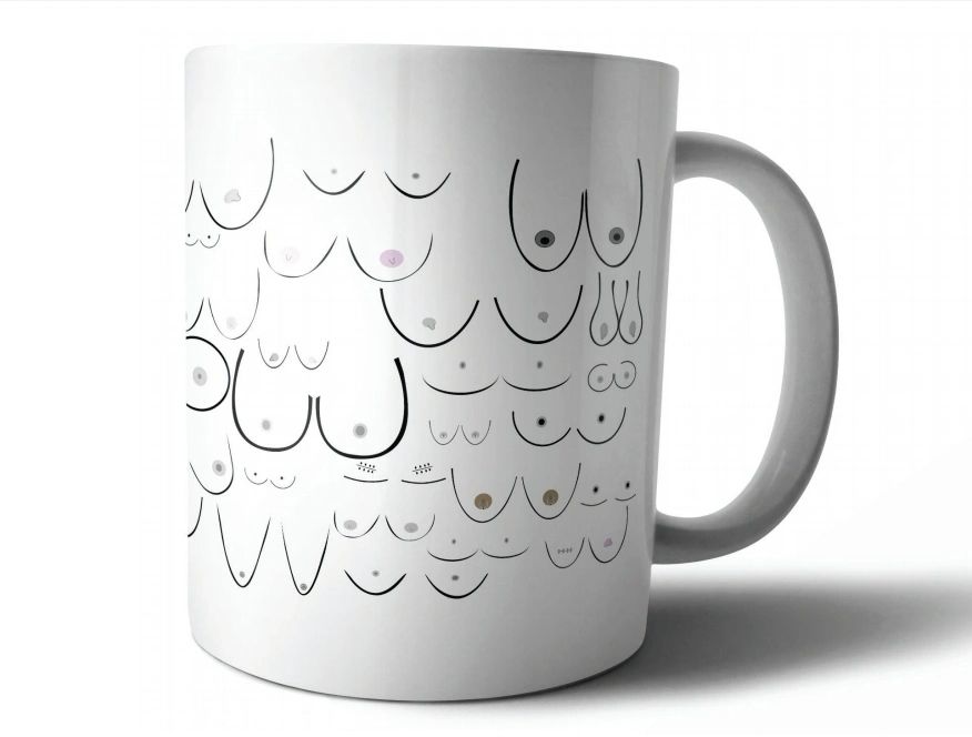 Boobs Metallic Ceramic Mug - Onceit