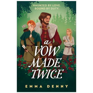 The cover for "A Vow Made Twice". There are two people at the front and one person behind.