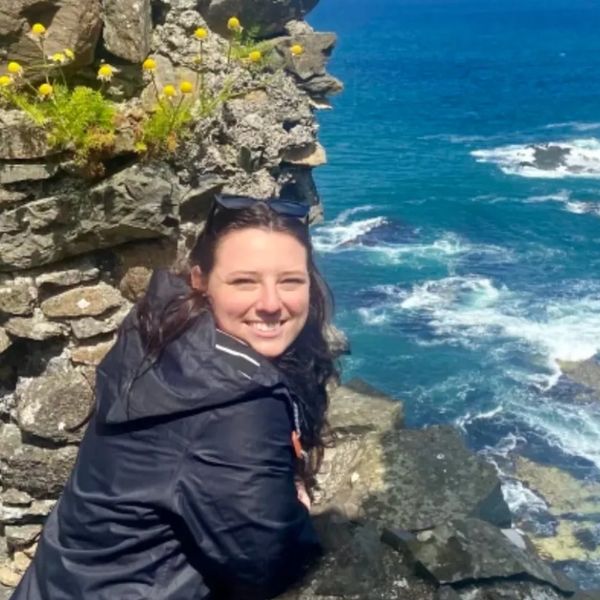 Adina at Dunluce Castle overlooking the North Atlantic Sea