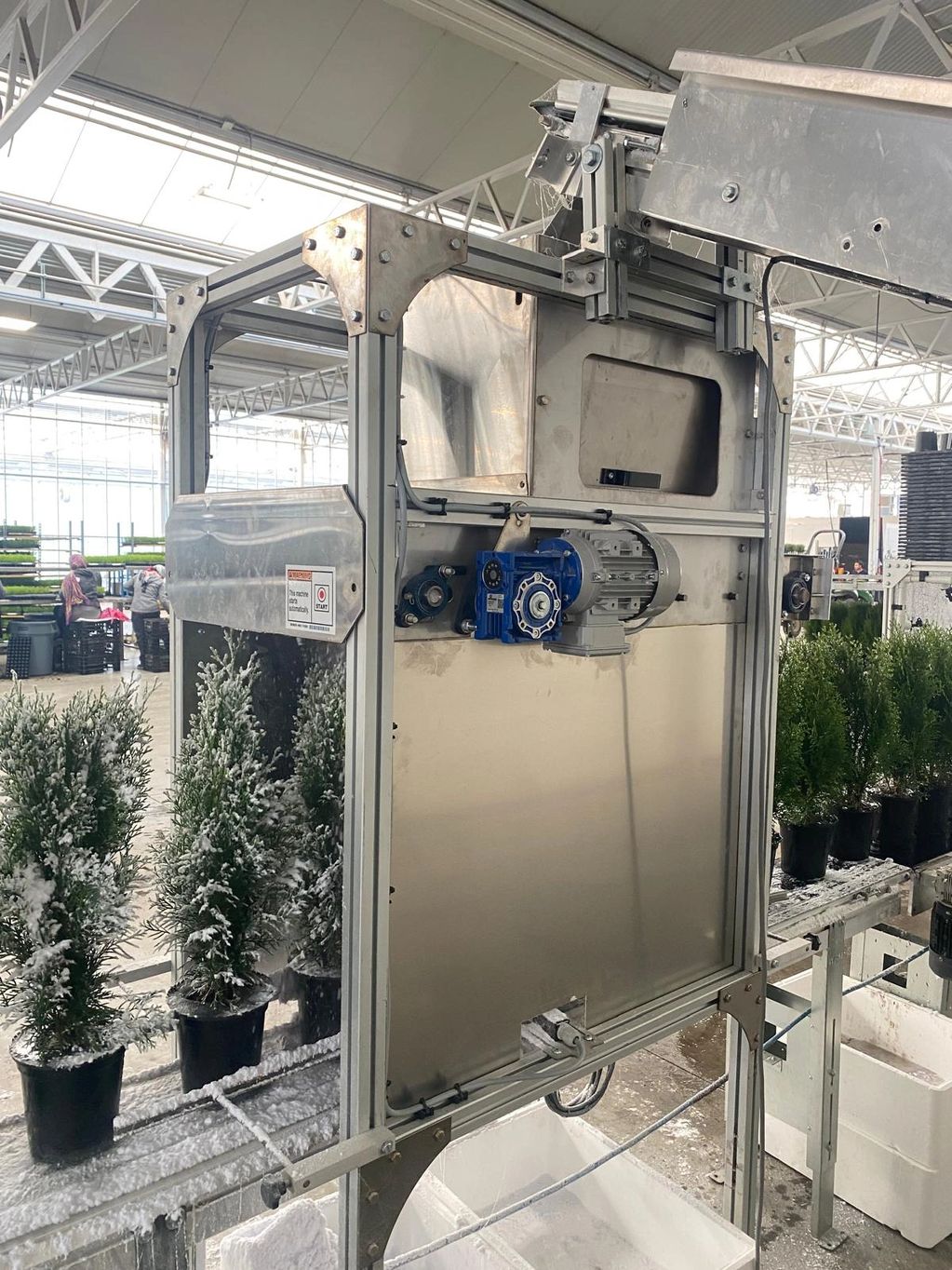flocking applicator snow machine