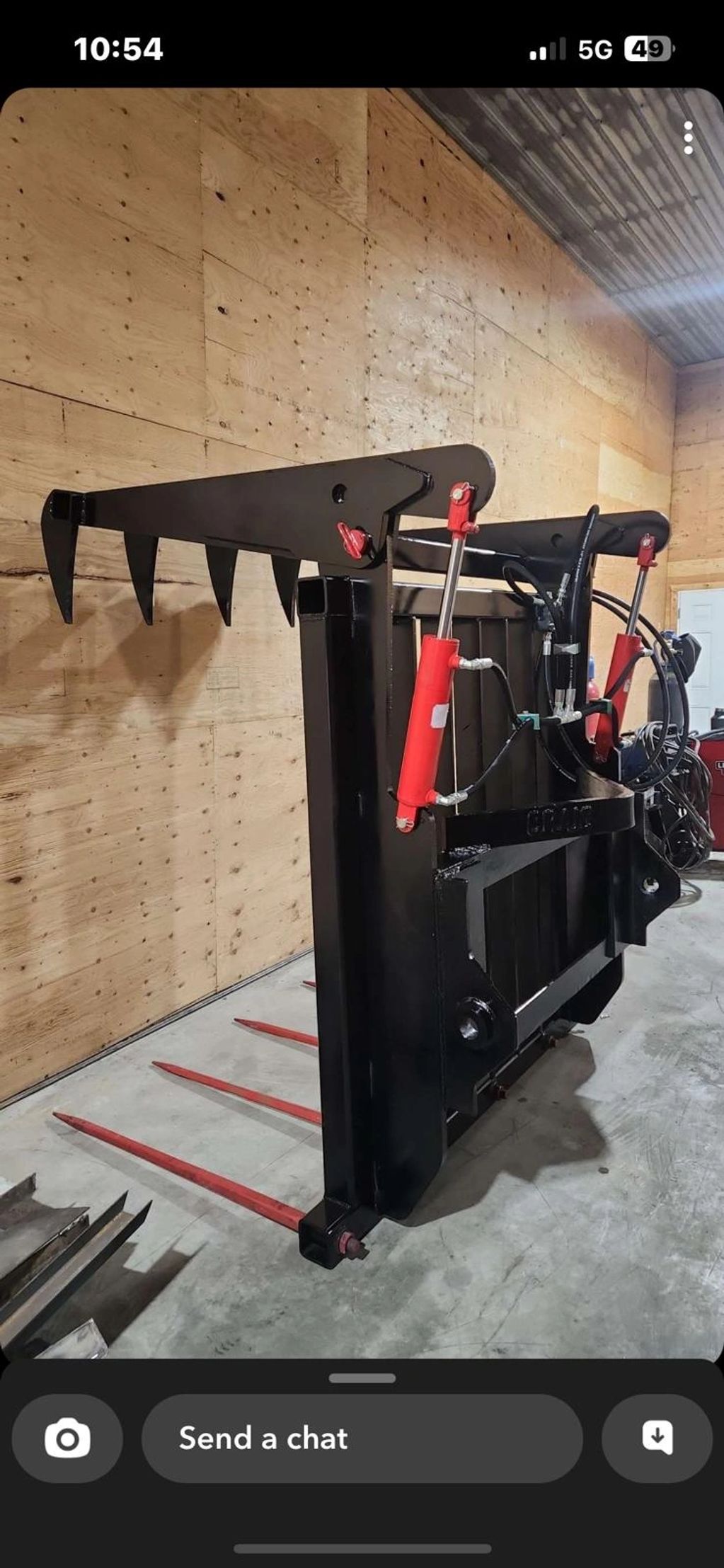 industrial bale grapple for the composting industry
