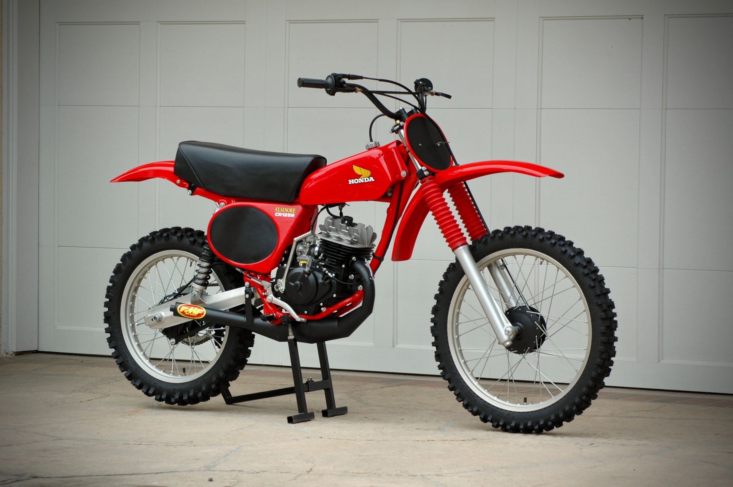 1976 Honda CR125 FMF package racer restored vintage motocross bike