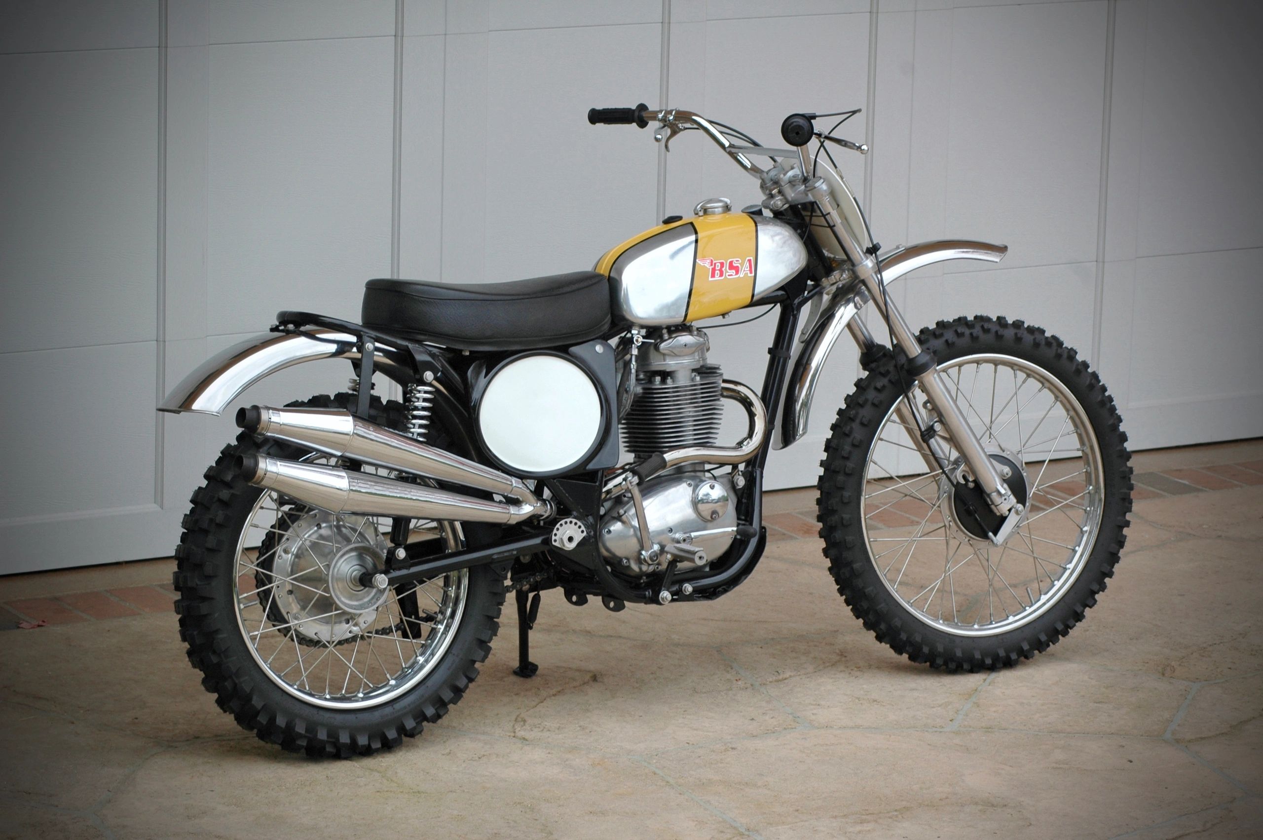 1973 BSA B50MX restored vintage motocross race bike