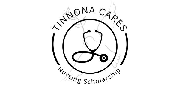 Logo of Tinnona Cares Nursing Scholarship with stethoscope.