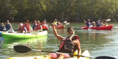 Kayaking tour group in Tamarindo, Costa Rica