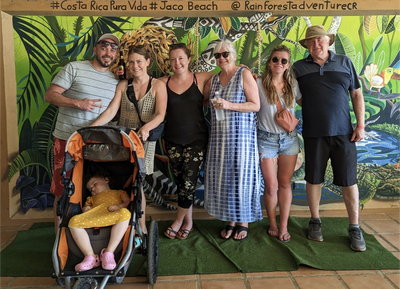 Tour group at Rainforest Adventure Park in Jaco, Costa Rica