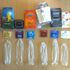 Various types (8 in total) of external durex condoms side by side