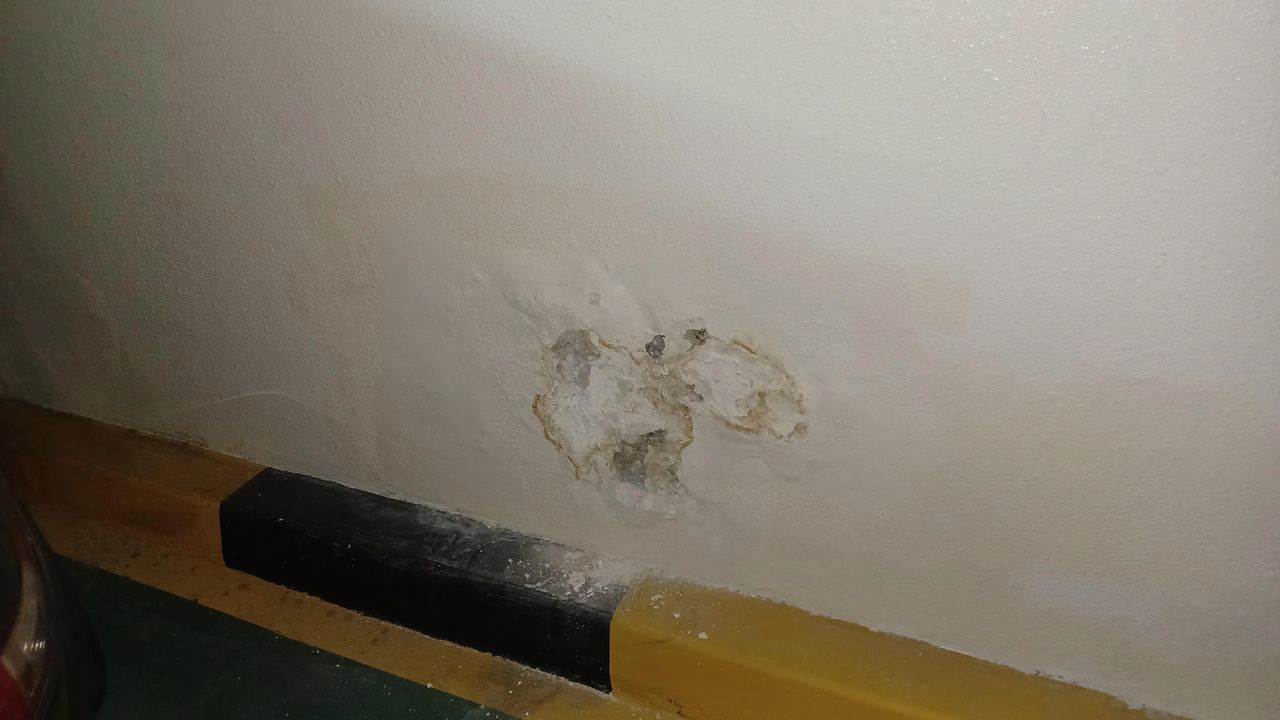 Damaged wall due to moisture and humidity needed to be repaired