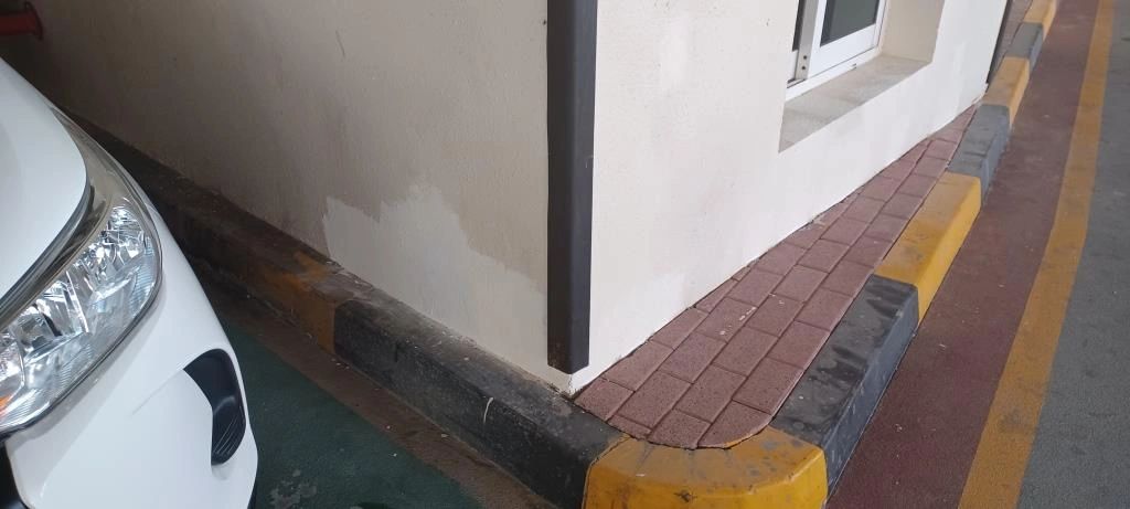 Repaired area to be painted