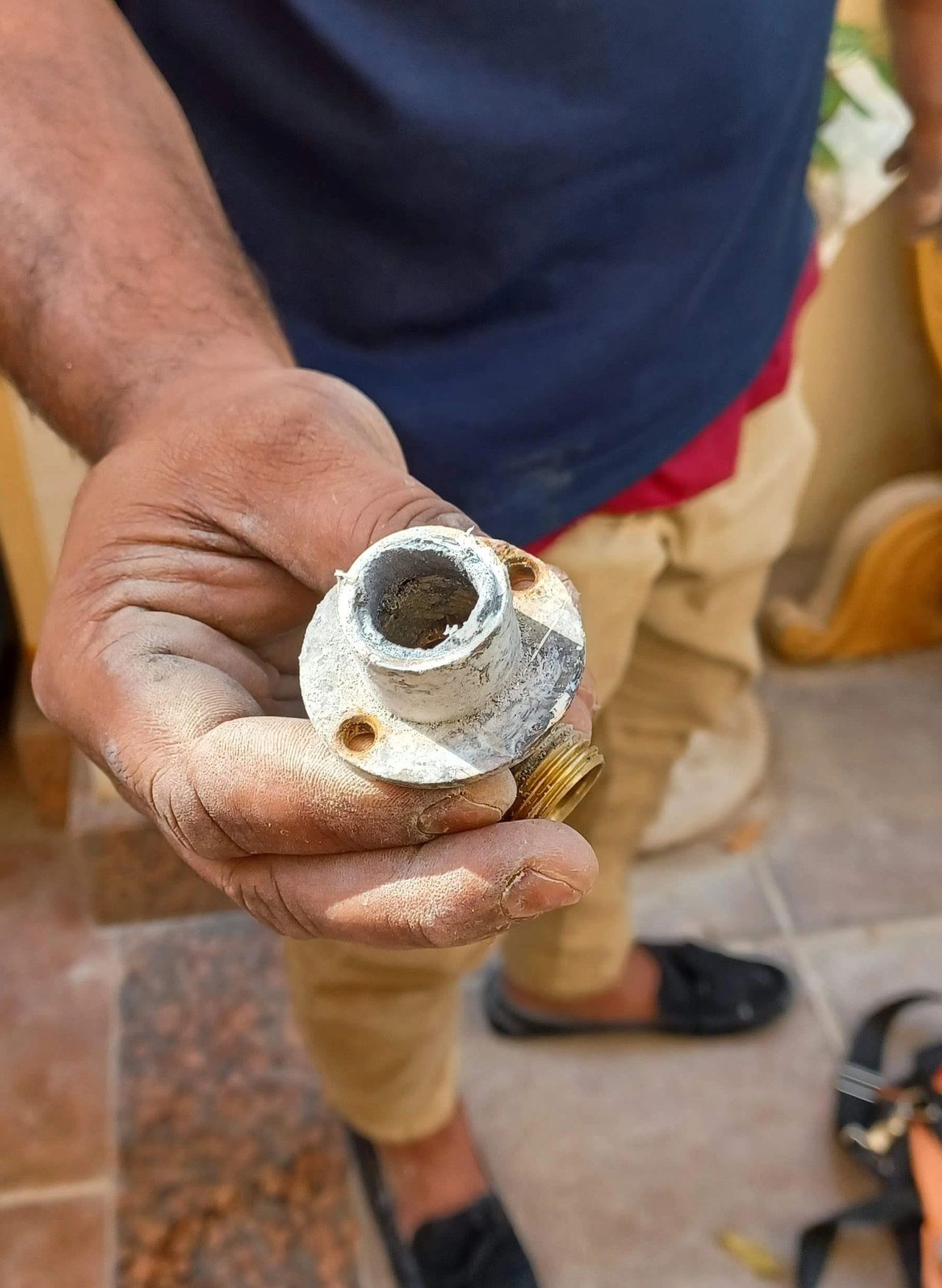 Damaged Angle Valve Damaged Angle Valve