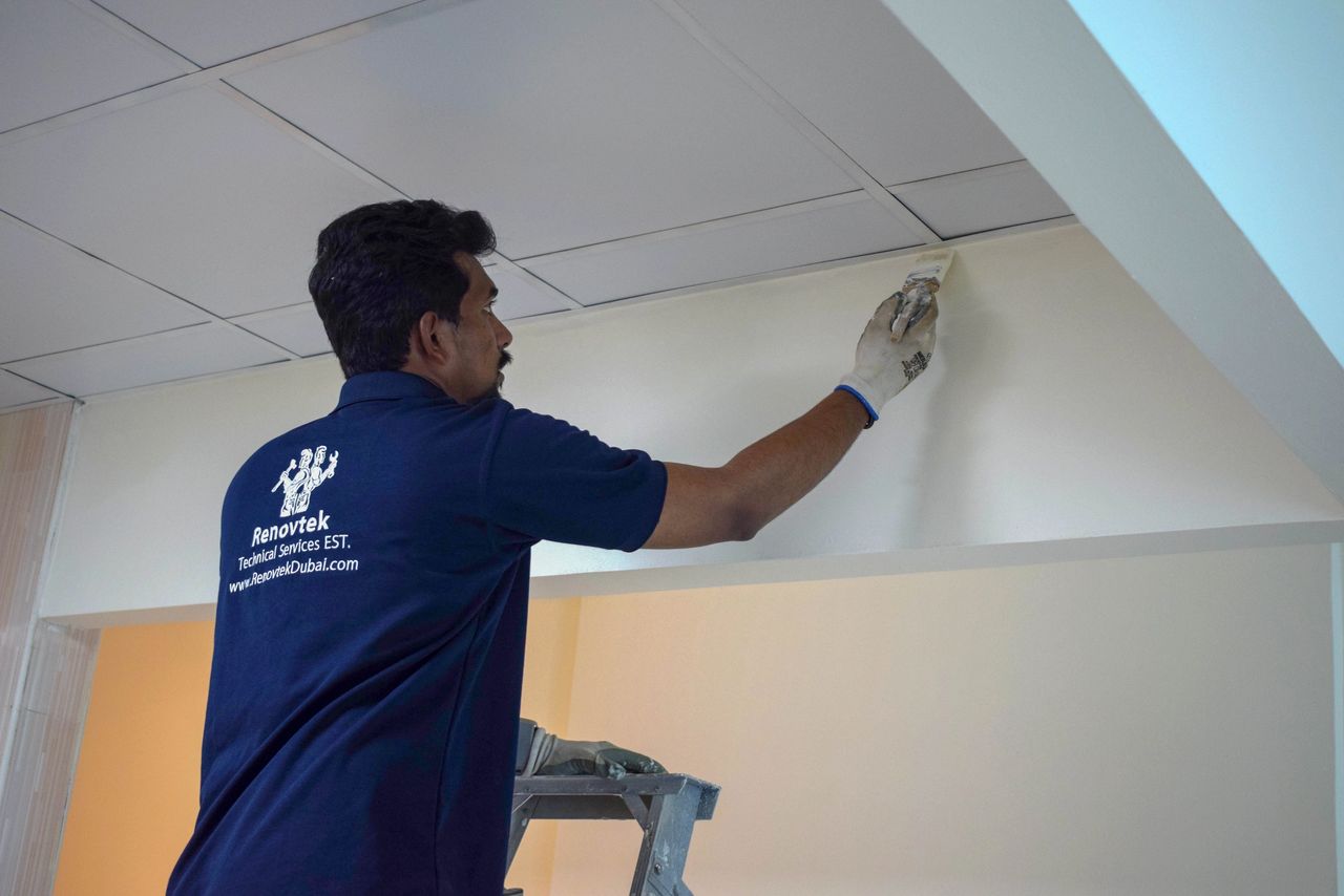 Touch Ups After Wall Painting - A Project Completed in Dubai Sports City Touch Ups After Wall Painting - A Project Completed in Dubai Sports City