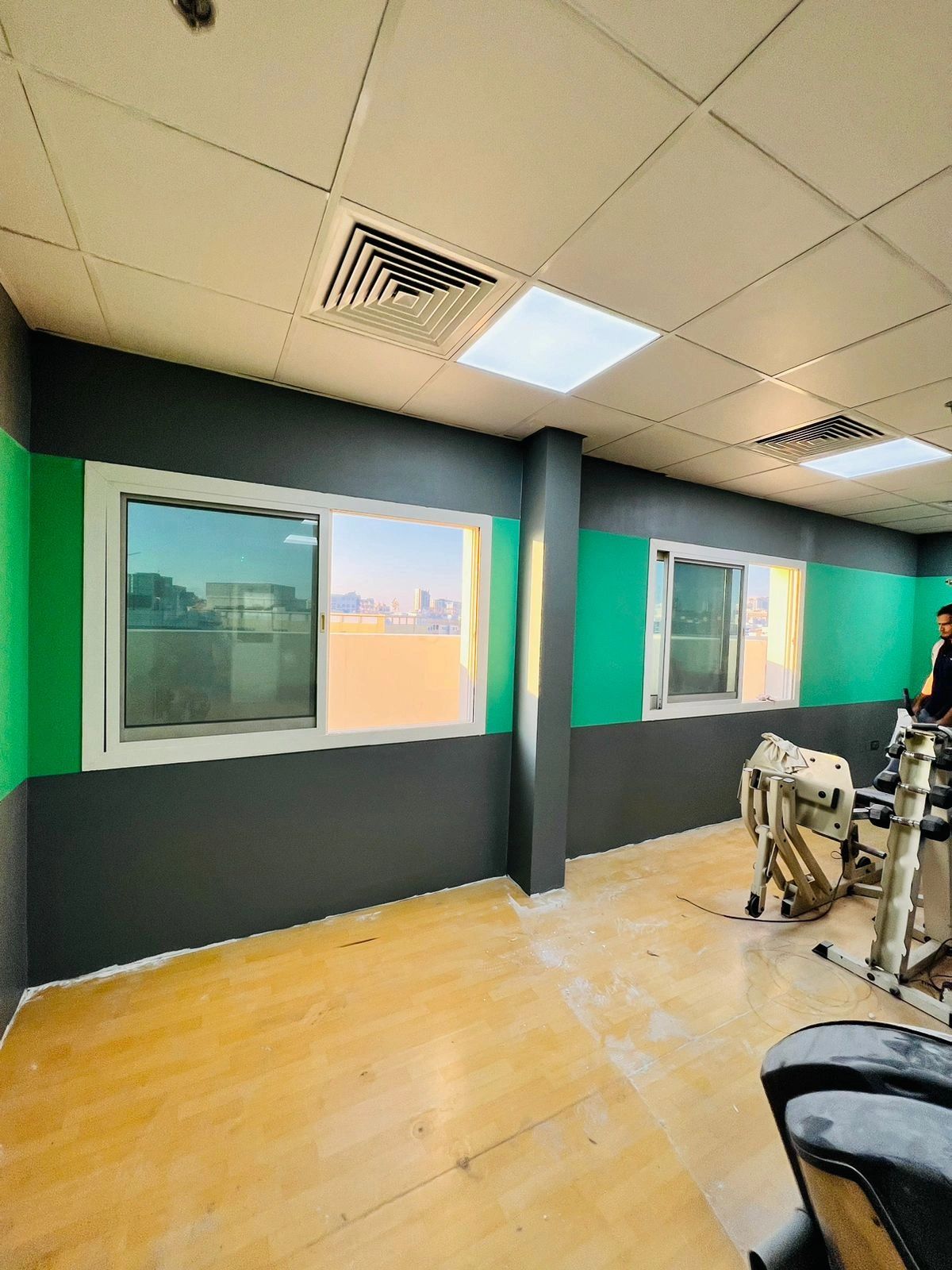 The Two colors for the Wall Painting Completed