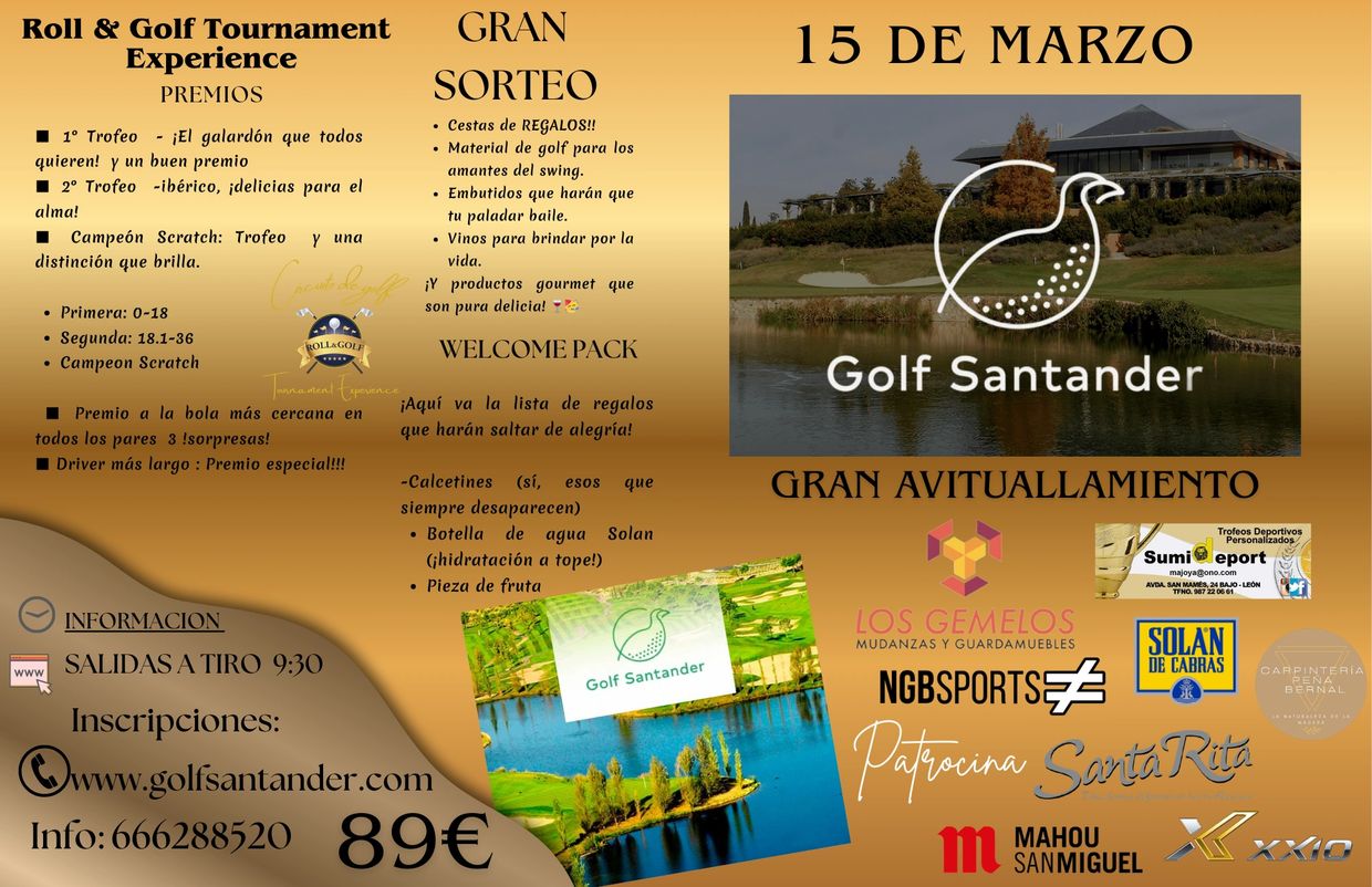 Próximo torneo Marzo Golf Santander