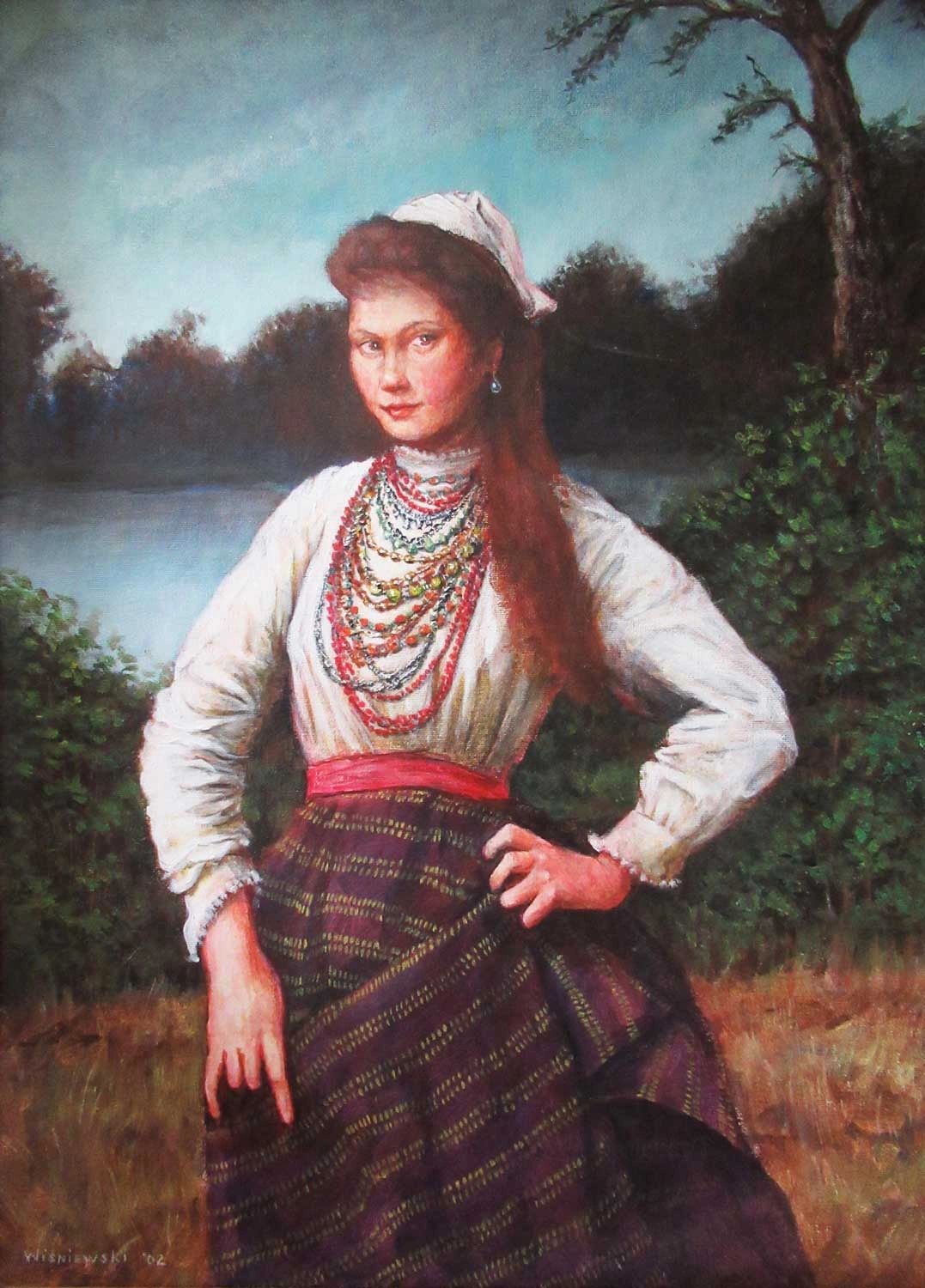 Gypsy woman, Acrylic painting by Stan Wisniewski. 