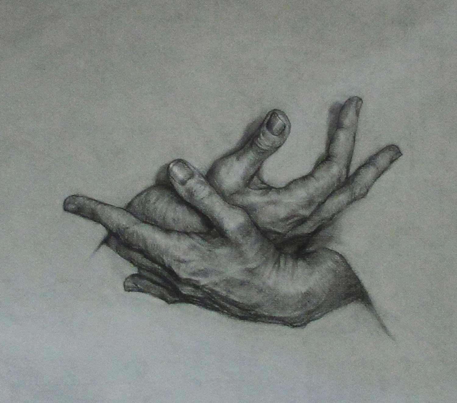 Charcoal hand study.