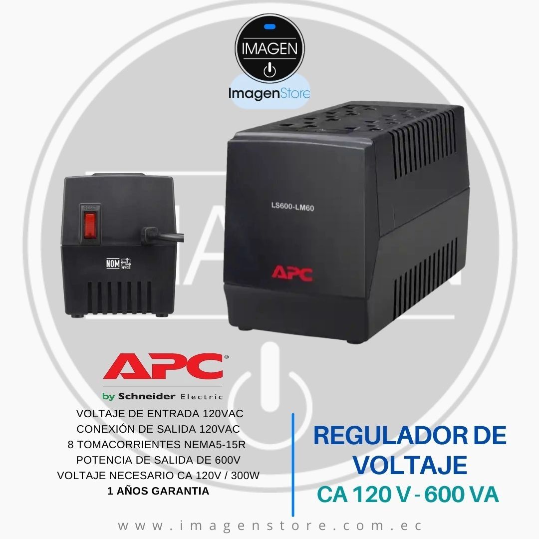 Regulador de Voltaje APC Line-R 600Va 300W 120V SCHNEIDER ELECTRIC