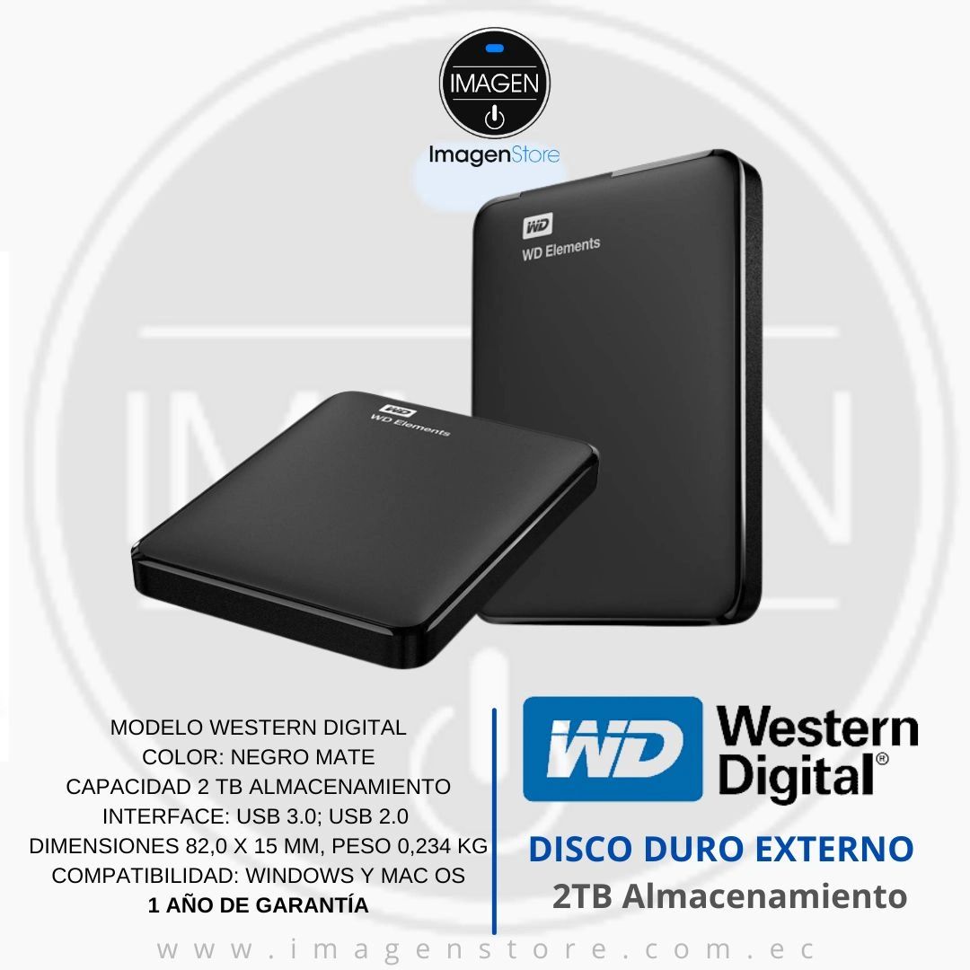 DISCO DURO 2 TB - ELEMENTS SE SSD PORTATIL, USB 3.0