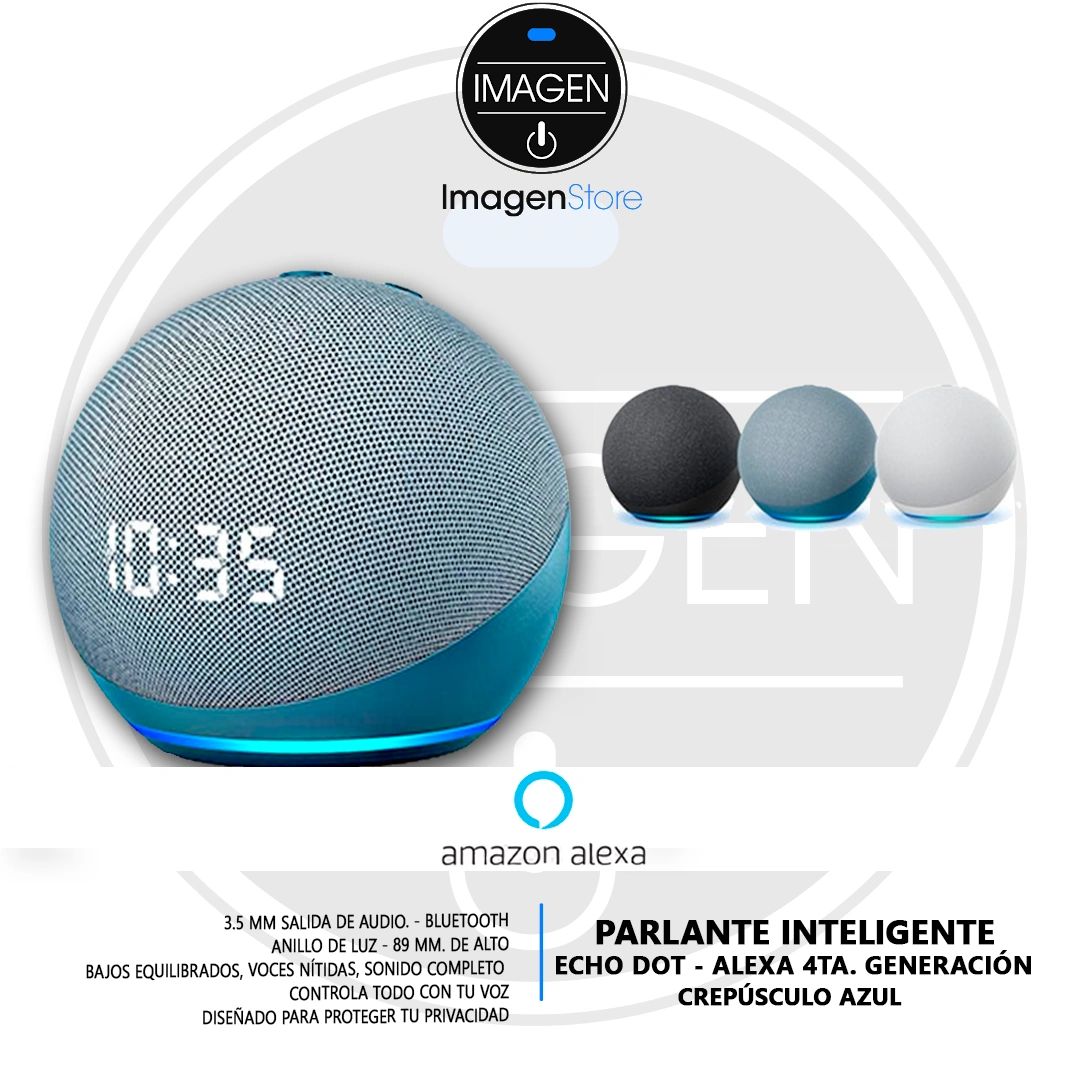 Parlante inteligente Alexa  Echo Dot 4ta generación Blue - Mesajil