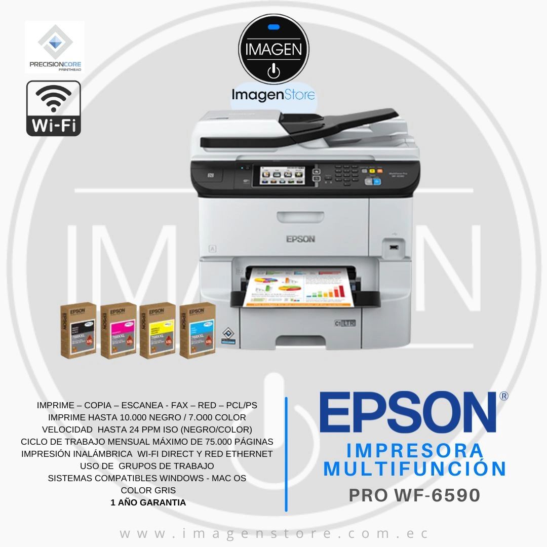 Impresora Multifuncional Epson WF-6590 Pro Ethernet NFC WIFI