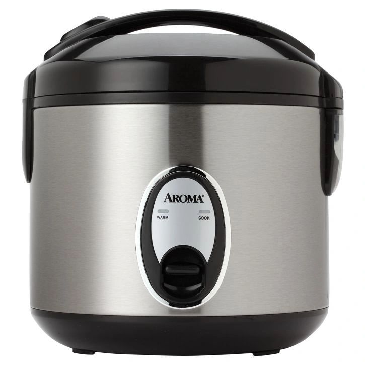 Aroma 8 Cup Rice Cooker Stainless Steel ARC904SB