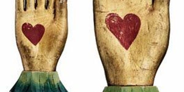 Heart in your hand, a notable Oddfellow image of  charity.