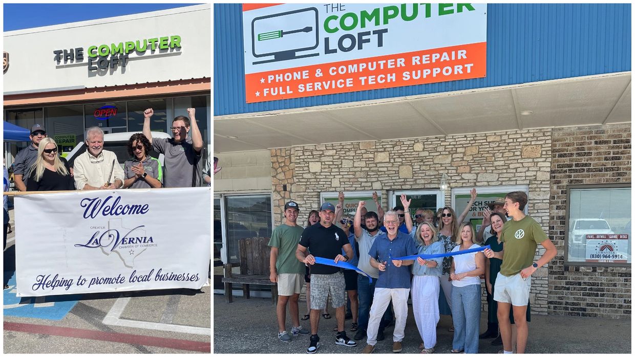 Community celebrates the grand opening of The Computer Loft with a ribbon-cutting event.