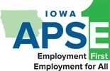 APSE logo. Employment First Employment for All.