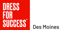 Picture of the Dress for Success logo. Ability Leads is partner and volunteers in Des Moines.