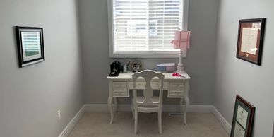 Repurposed third floor loft area is now a quiet writers nook.