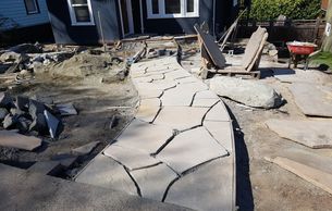 slate pathway. Excavating, Landscaping and Delivery in Victoria BC Canada