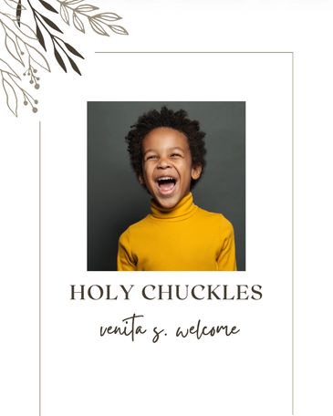 Joyful child laughing in a yellow turtleneck shirt.