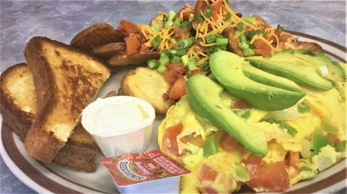 Build your own Omelet with Hash browns & biscuit & gravy (Price varies