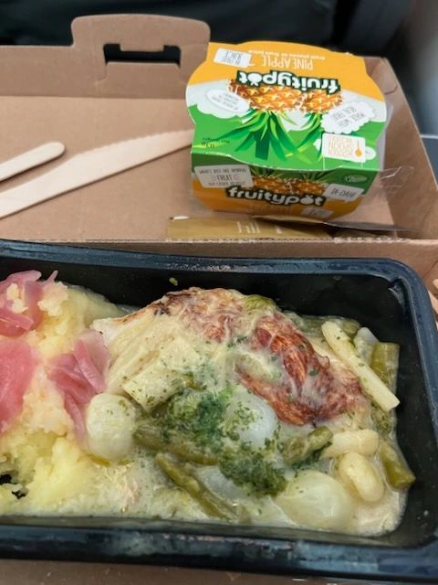 Lunch, it tasated a lot better than it looked.