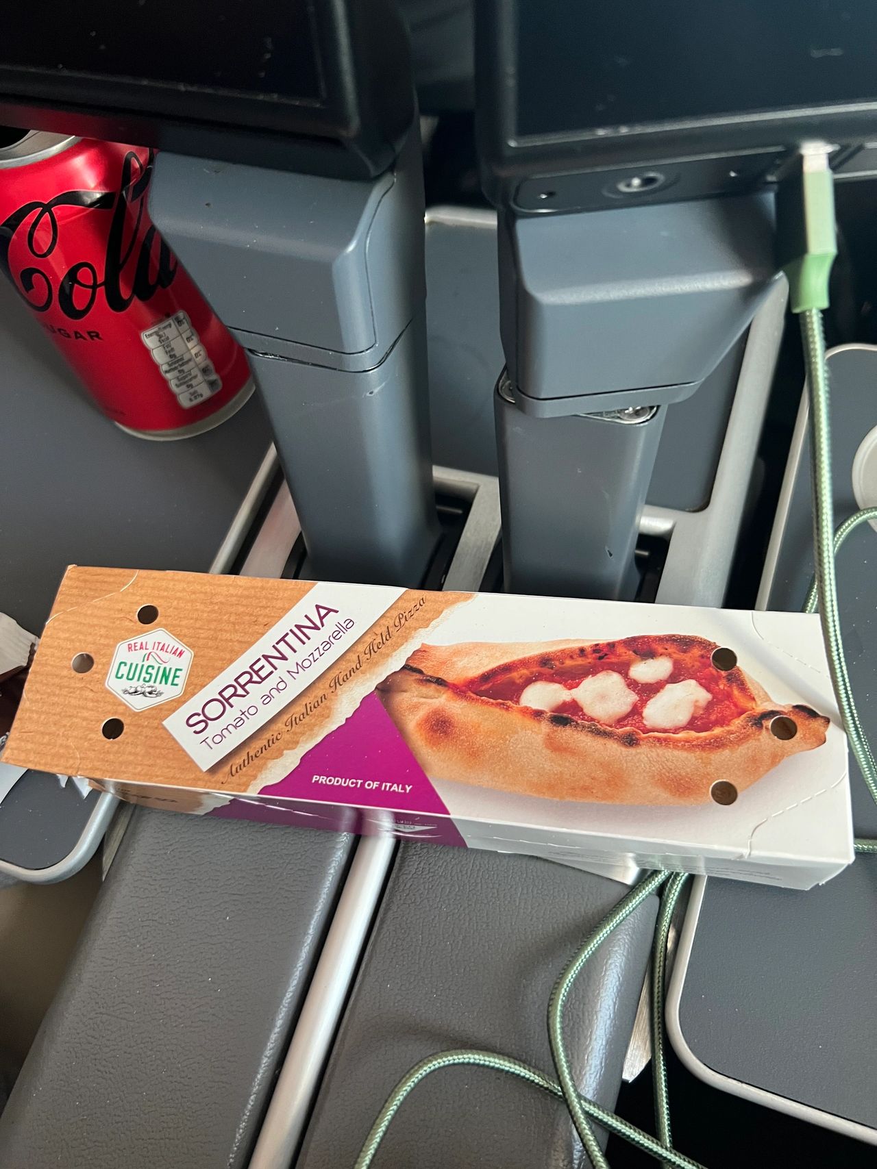 Snack, kind of cool to have a calzone from Italy!