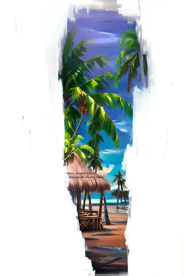 Beach vacation tattoo full sleeve concept