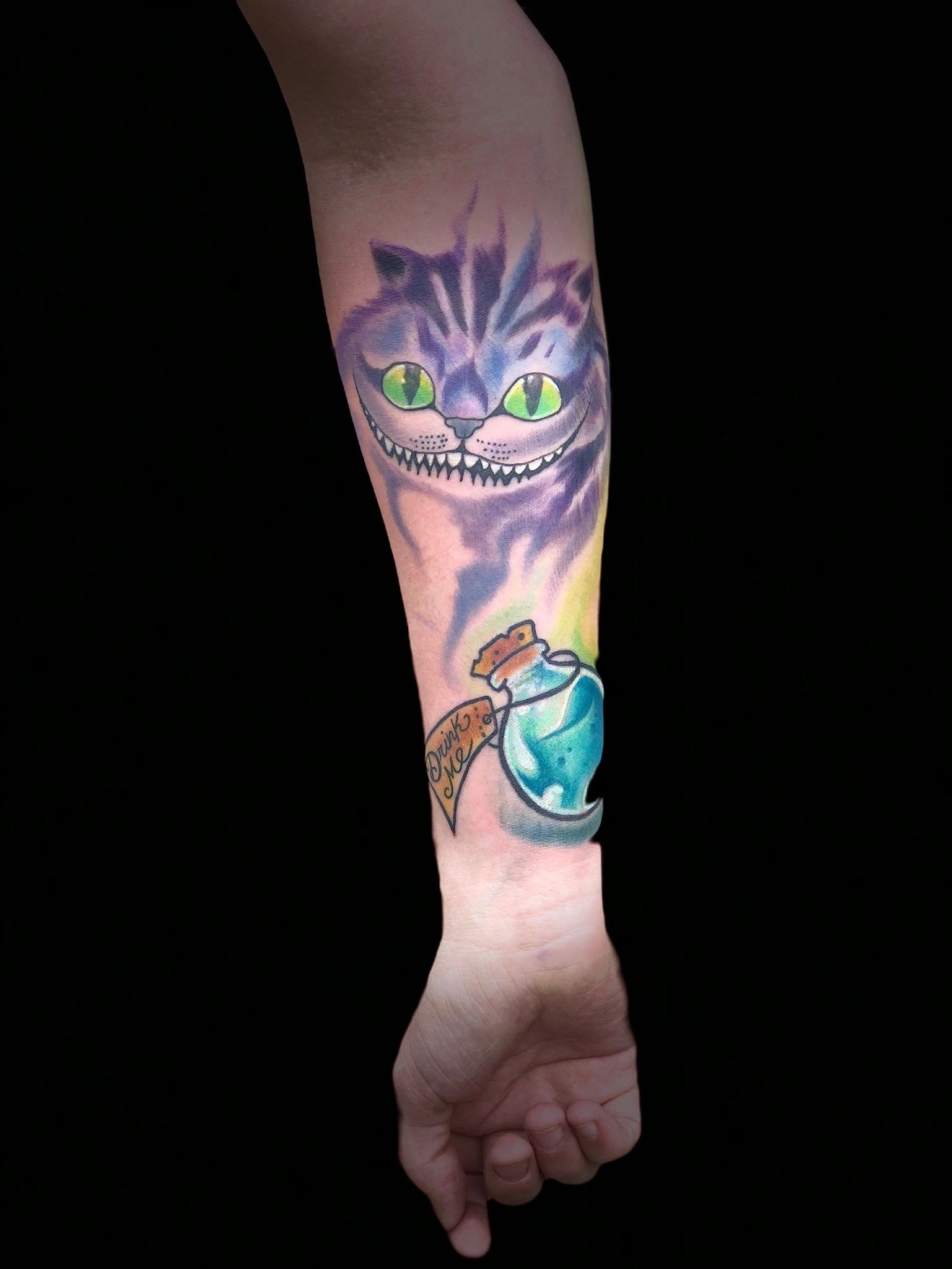 Cheshire cat, Alice in wonderland tattoo, Cheshire cat tattoo