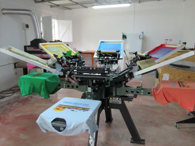 four station screen printing