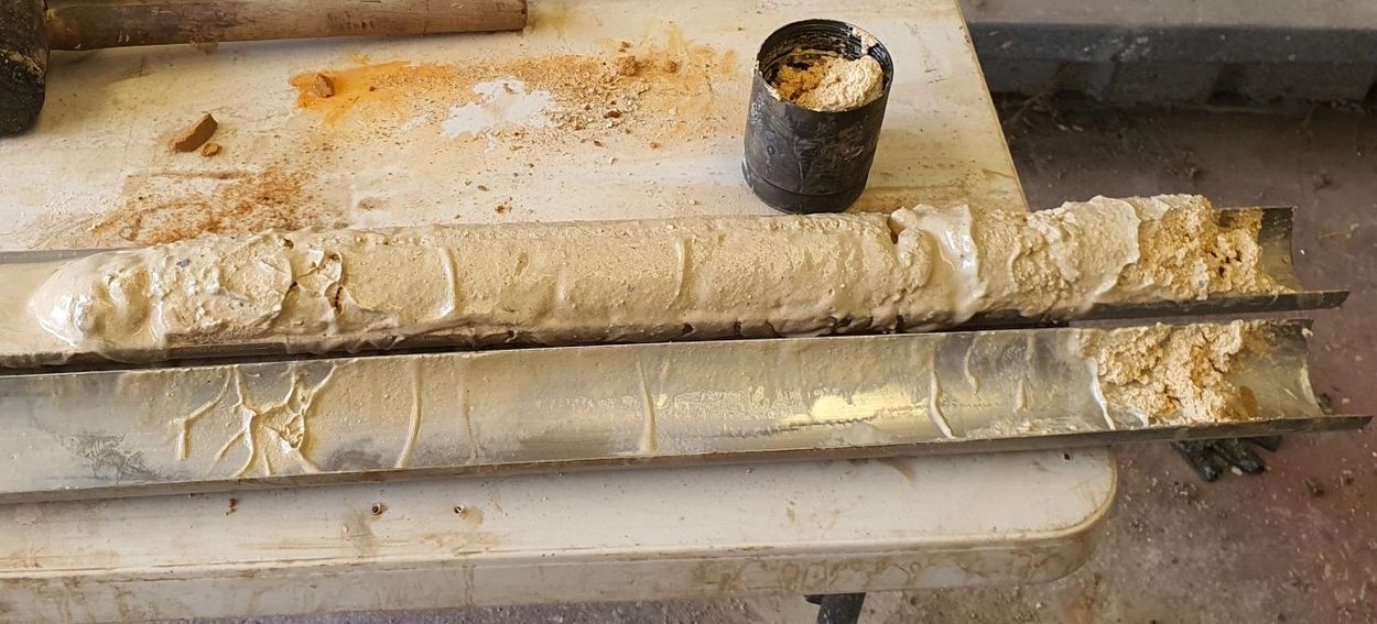 Material recovered from HQ coring in limestone.
